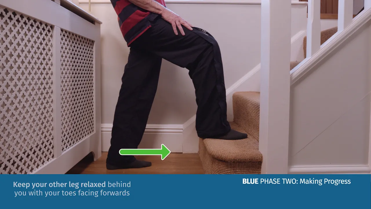 una persona parada en un taburete