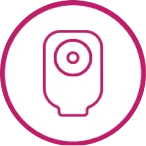 Een pictogram van een stomazakje dat de toepassing symboliseert.