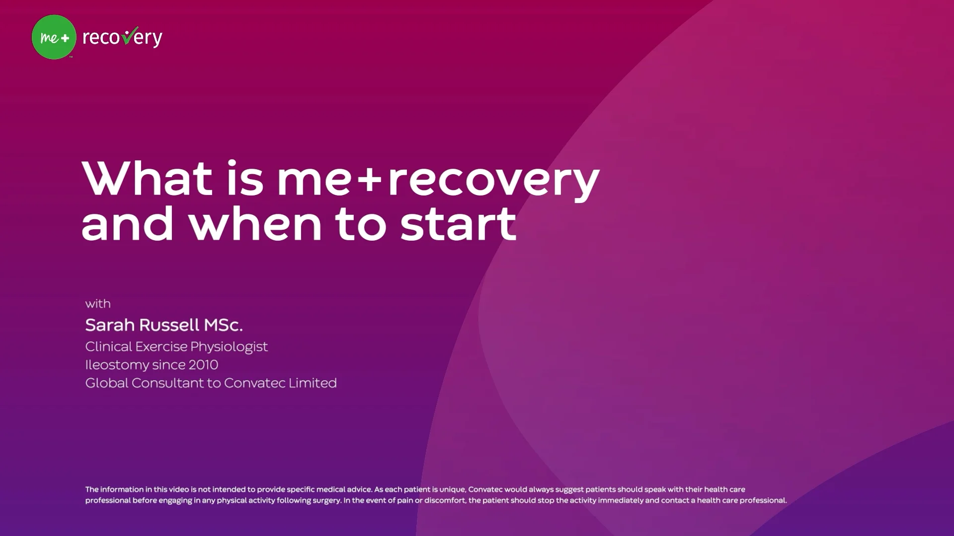 A video about Introduction to me+recovery program and Starting Point for Stoma Patients.