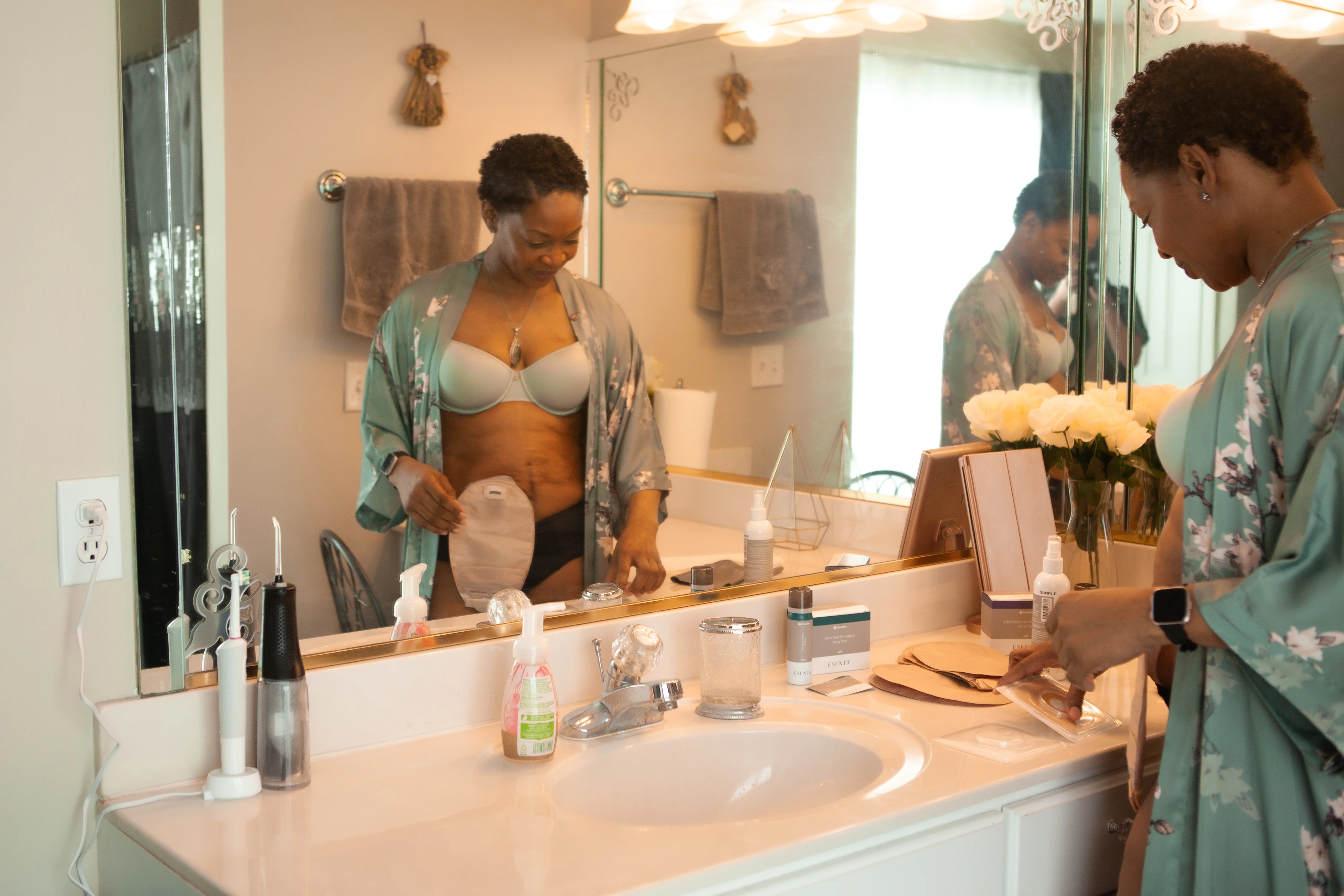 Un hombre en un baño