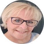 a close-up of a woman smiling